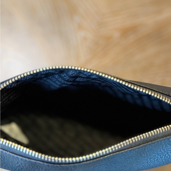 Steve Madden Clutch Make Up Bags Travel Black, Zip Top Set of 2 - Picture 3 of 9